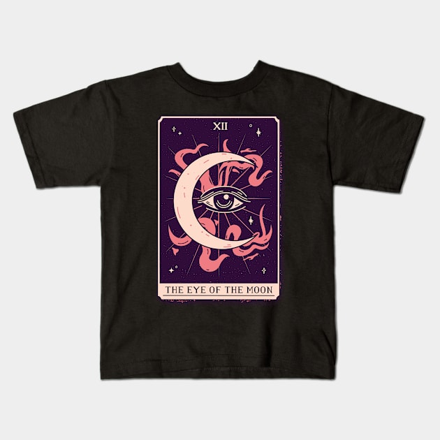 Tarot Card - The Eye of the Moon Kids T-Shirt by LAPublicTees